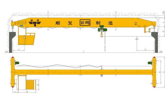 10噸單梁起重機(jī)技術(shù)參數(shù)及配置表 